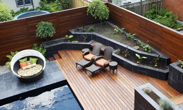 Backyard terrace and patio
